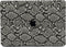 Lunso Geschikt voor MacBook Pro 13 inch M1/M2 (2020-2022) cover hoes - case - Snake Pattern Grey