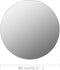vidaXL - Spiegel - rond - frameloos - 80 - cm - glas