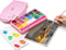 HIMI Gouache - Plakkaatverfset 18 kleuren x 30gr - in kunststof opbergbox roze