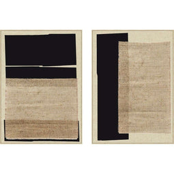 Schilderij Home ESPRIT Bruin Zwart Modern 103 x 4,5 x 143 cm (2 Stuks)