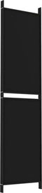 vidaXL - Kamerscherm - met - 4 - panelen - 200x200 - cm - stof - zwart