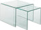 J-Line bijzettafel - glas - transparant - set van 2