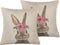 TULIPA - Sierkussen set van 2 - Taupe - 45 x 45 cm - Polyester