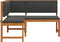 vidaXL - Tuin - Hoekbank - met - Kussens - 140x100x91 - cm - Massief - Acacia