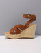 UGG Careena - Dames Sandalen met Sleehak 9,5 cm - Bruin - Maat 40