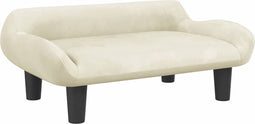 vidaXL - Hondenmand - 70x40x24 - cm - fluweel - crèmekleurig