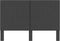 vidaXL - Hoofdbord - 160x200 - cm - stof - donkergrijs