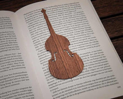 Boekenlegger Double Bass Walnoot.