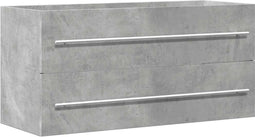vidaXL - Wastafelkast - 100x38,5x48 - cm - spaanplaat - betongrijs
