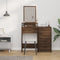 vidaXL - Make-uptafel - met - lades - in - bruin - eiken - 50x41x140 - cm