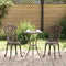 vidaXL - 3-delige - Tuin - Bistro - Set - - - Brons - Gietaluminium