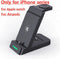 30W 3 In 1 Draadloze Oplader Standaard geschikt voor Iphone 14 12 - Apple Watch - Snel Opladen Dock Station- Zwart