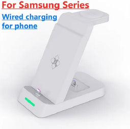 30W 3 In 1 Draadloze Oplader Standaard geschikt voor Samsung S22 S21 - Galaxy Watch 6 5 4 Snel Opladen Dock Station
