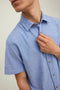 JACK&JONES JORABEL - Heren Overhemd Korte Mouwen - Borstzak - M