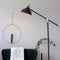 Mexlite Nove 1322ZW - Vloerlamp - Draaibaar & Kantelbaar - Zwart/Goud
