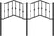 vidaXL - Hoofdbord - 150 - cm - metaal - zwart