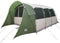 vidaXL - Familie - Tent - met - Raampen - Tunnel - Groen - 8-Persoons - Waterdicht