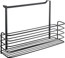 Metaltex - Brede hangmand Galileo - Gootsteenkast Organizer - Hangmandje Keuken - Mat Zwart - 34x12x22cm - Past op keukenkastdeur van 2 cm