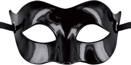 Maskarade Solomon - Venetiaans Masker - Mysterieus - Zwart Blinkend - One Size