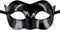 Maskarade Solomon - Venetiaans Masker - Mysterieus - Zwart Blinkend - One Size