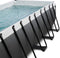 EXIT Black Leather zwembad 540x250x122cm met filterpomp - zwart