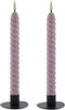 swirl led dinerkaarsen lila 24,5cm - 2 stuks