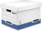 Bankers Box archiefdozen System, blauw wit, pak van 2 stuks