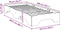 vidaXL - Bedframe - zonder - matras - stapelbaar - 90x200 - cm - massief - hout - wit
