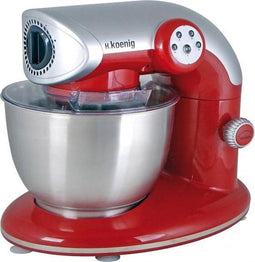 H.Koenig KM80s - Keukenmachine - 1000 Watt - 5 liter - Rood