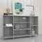 vidaXL - Dressoir - 120x30x75 - cm - bewerkt - hout - grijs - sonoma - eikenkleurig