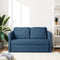 vidaXL - Slaapbank - vloermodel - 2-in-1 - 112x174x55 - cm - stof - blauw