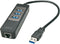 Lindy 43176 - USB Hub - 1x Ethernet 1Gbps 3x USB 3.2 Gen1 5Gb/s type-A - Zwart