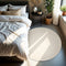 tectake® Soft Zone - Vloerkleed - Rond - Ø120 cm - Antislip - Onderhoudsvriendelijk - Crème