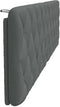 vidaXL - Hoofdbordkussen - 200 - cm - stof - donkergrijs