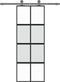 vidaXL - Schuifdeur - 76x205 - cm - gehard - glas - en - aluminium - zwart