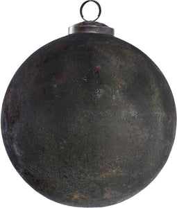 PTMD Eward Kerstbal - H13 x Ø12,5 cm - Glas - Grijs/koper