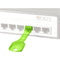 LINDY RJ45 LAN-poortslot Set van 10 stuks Groen Incl. 1 sleutel