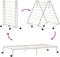 vidaXL - Bedframe - zonder - matras - opvouwbaar - 100x200 - cm - staal - wit