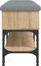 vidaXL - Schoenenbank - 102x32x45 - cm - bewerkt - hout - sonoma - eikenkleurig