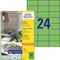 Zweckform etiketten 3450 groen A4 VE2400