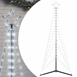 vidaXL - LED-kerstboom - 363 - LEDs - koud - wit - 182 - cm