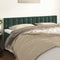 vidaXL - Hoofdborden - 2 - st - 90x5x78/88 - cm - fluweel - donkergroen