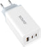 Savio LA-07 adowarka Sieciowa GaN 65W Biaa Hoofdtelefoons, Headset, Tablet, Telefoon, Horloge Wit AC Buiten