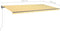 vidaXL - Luifel - vrijstaand - handmatig - uittrekbaar - 600x350 - cm - geel - en - wit
