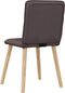 vidaXL - Eetkamerstoelen - 2 - st - stof - donkerbruin