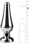 Zilverkleurige metalen buttplug met roze diamant