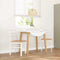 vidaXL - Eetkamerstoelen - 2 - st - massief - hout - rubber - wit