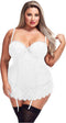 Baci Lingerie Top en string set -XXXL/XXXXL- BUSTIER AND GSTRING Wit