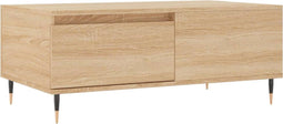 vidaXL - Salontafel - 90x50x36,5 - cm - bewerkt - hout - sonoma - eikenkleurig