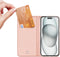 Dux Ducis - Geschikt voor iPhone 15+ / 15 Plus - Slim bookcase hoesje - Rose Goud